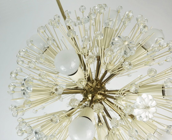 Image 1 of Iaustrian Mid Century Emil Stejnar Chandelier Dandelion Sputnik Light Rupert Nikoll 1950S