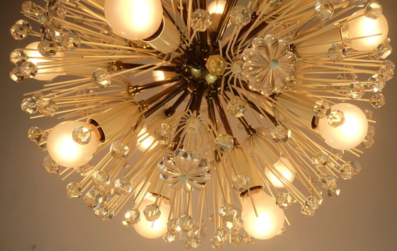 Image 1 of Iaustrian Mid Century Emil Stejnar Chandelier Dandelion Sputnik Light Rupert Nikoll 1950S