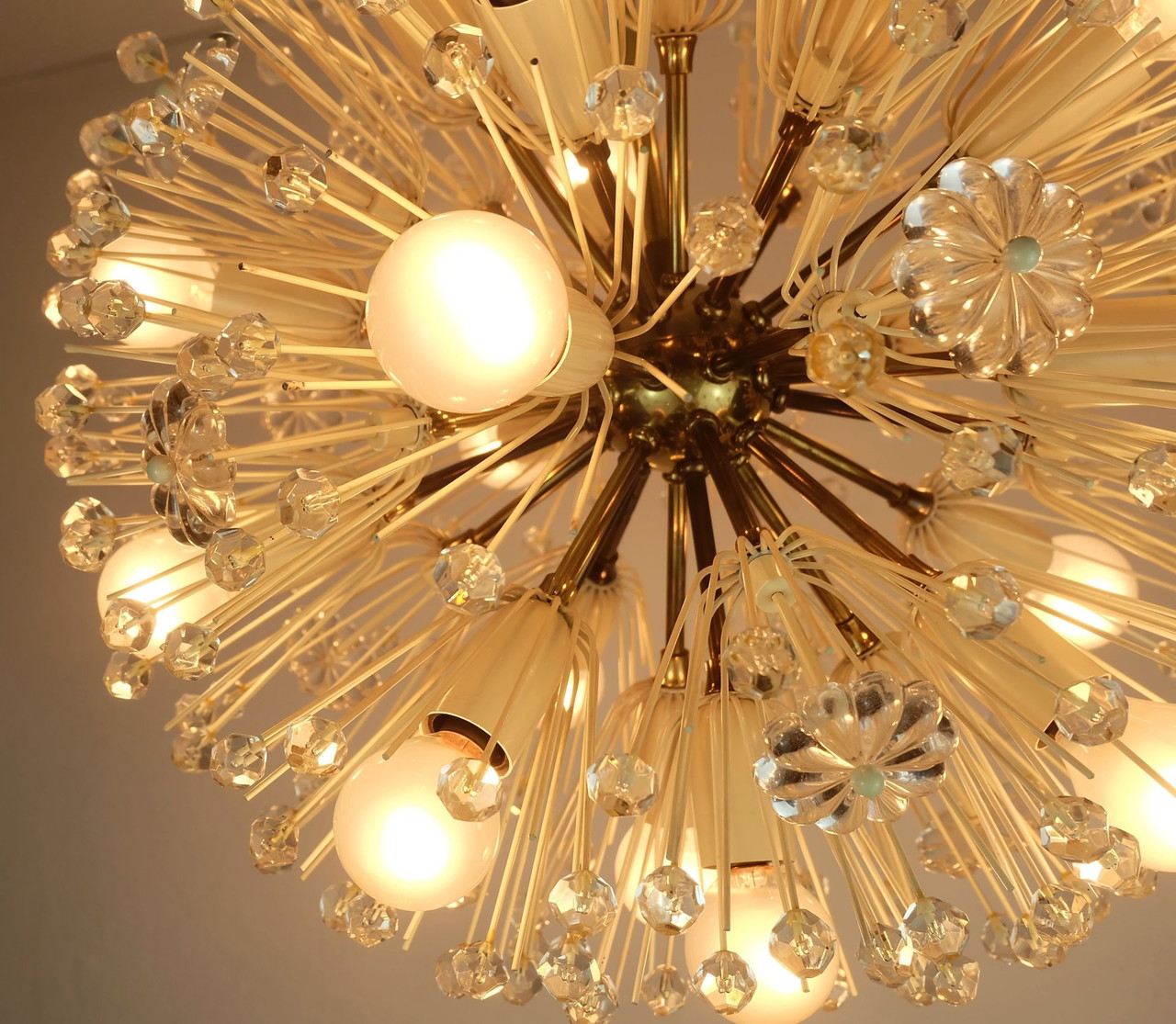 Iaustrian Mid Century Emil Stejnar Chandelier Dandelion Sputnik
