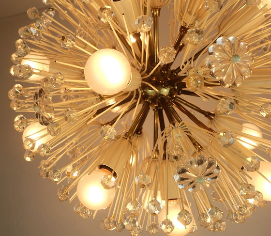 Image 1 of Iaustrian Mid Century Emil Stejnar Chandelier Dandelion Sputnik Light Rupert Nikoll 1950S