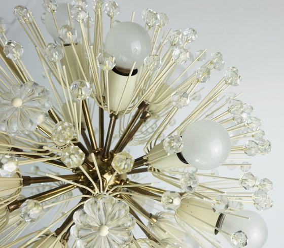 Image 1 of Iaustrian Mid Century Emil Stejnar Chandelier Dandelion Sputnik Light Rupert Nikoll 1950S