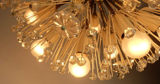 Image 1 of Iaustrian Mid Century Emil Stejnar Chandelier Dandelion Sputnik Light Rupert Nikoll 1950S