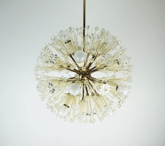 Image 1 of Iaustrian Mid Century Emil Stejnar Chandelier Dandelion Sputnik Light Rupert Nikoll 1950S