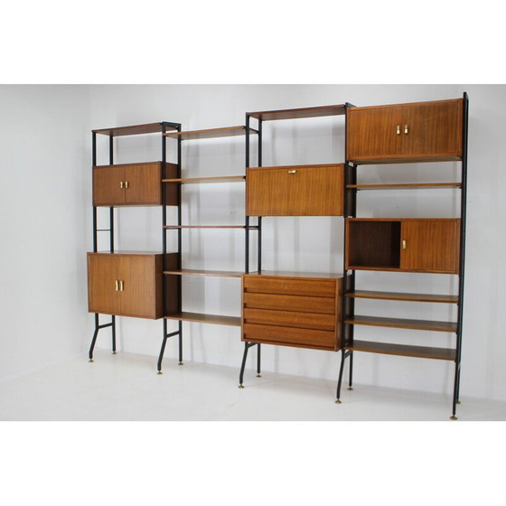 Image 1 of Vintage mahogany wall unit, Italy 1960