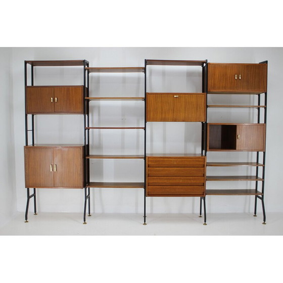 Image 1 of Vintage mahogany wall unit, Italy 1960