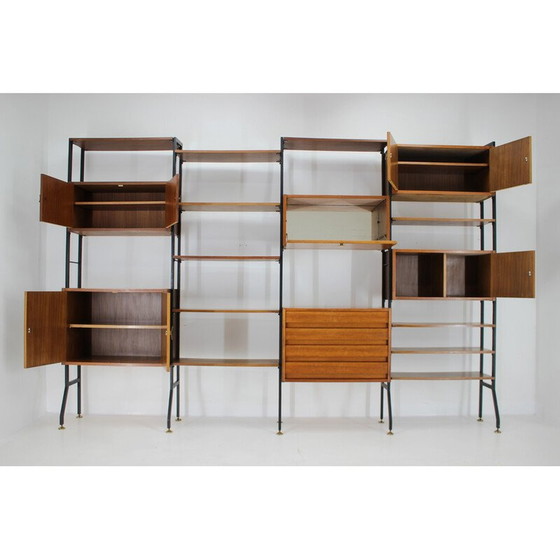 Image 1 of Vintage mahogany wall unit, Italy 1960