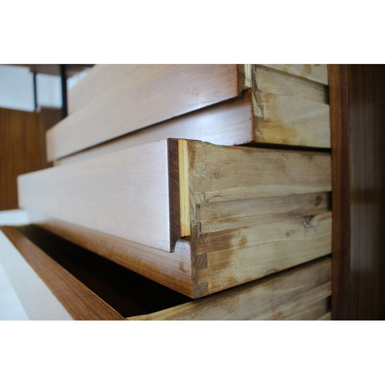 Image 1 of Vintage mahogany wall unit, Italy 1960