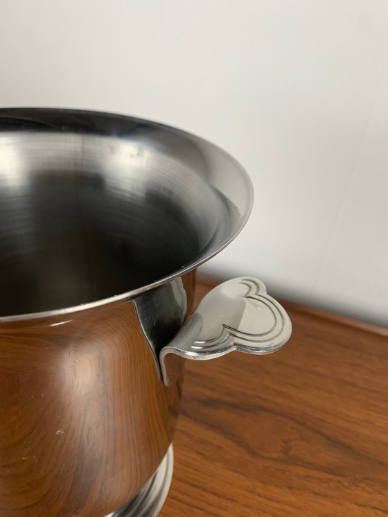 Image 1 of Secchiello per champagne vintage in acciaio inossidabile, 1970