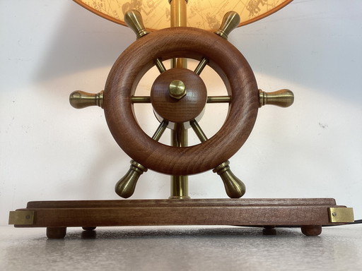 Maritime Teak Lamp Eighties Design