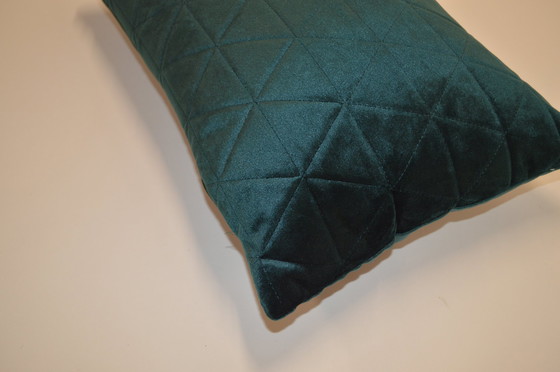 Image 1 of Cushion Velvet Blue