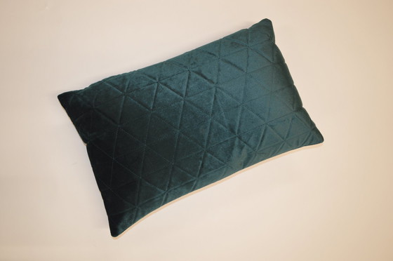 Image 1 of Cushion Velvet Blue