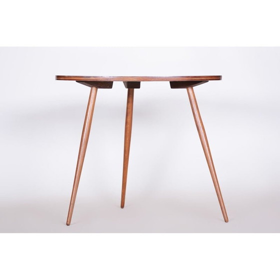 Image 1 of Tavolino laterale in faggio e formica marrone di metà secolo, 1950