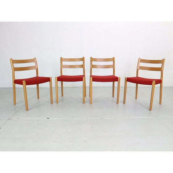 Image 1 of Set of 4 vintage dining chairs model-84 by Niels Otto Moller for Højbjerg, Denmark 1970s