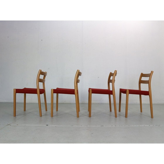 Image 1 of Set of 4 vintage dining chairs model-84 by Niels Otto Moller for Højbjerg, Denmark 1970s