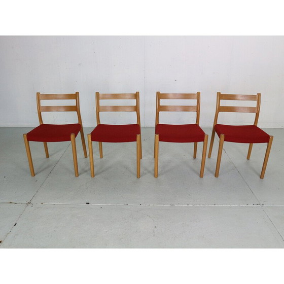 Image 1 of Set of 4 vintage dining chairs model-84 by Niels Otto Moller for Højbjerg, Denmark 1970s