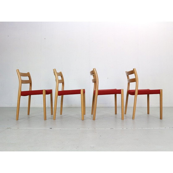 Image 1 of Set of 4 vintage dining chairs model-84 by Niels Otto Moller for Højbjerg, Denmark 1970s