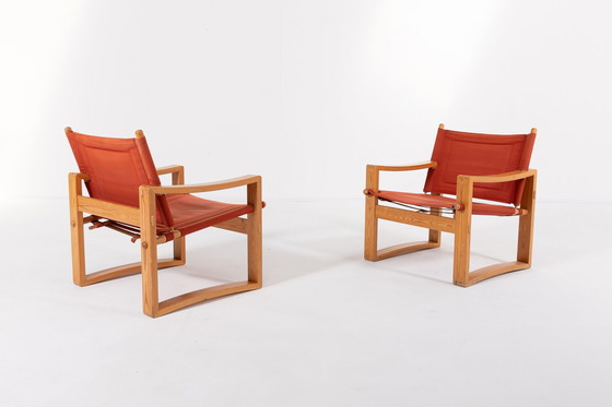 Image 1 of Pair Of Safari Chairs By Børge Jensen For Bernstoffsminde Møbelfabrik, 1960S