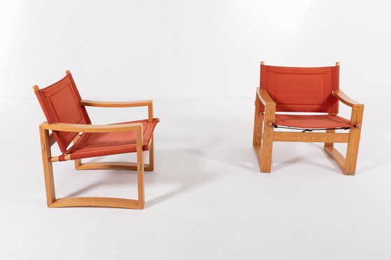 Image 1 of Pair Of Safari Chairs By Børge Jensen For Bernstoffsminde Møbelfabrik, 1960S