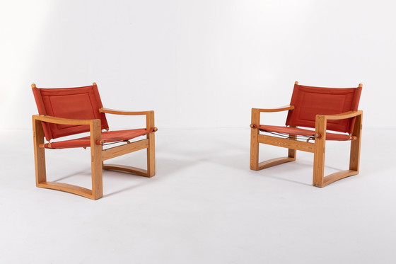 Image 1 of Pair Of Safari Chairs By Børge Jensen For Bernstoffsminde Møbelfabrik, 1960S