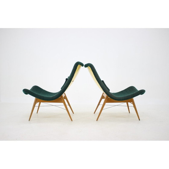 Image 1 of Pair of vintage Shell armchairs by Miroslav Navratil, Czechoslovakia 1960s