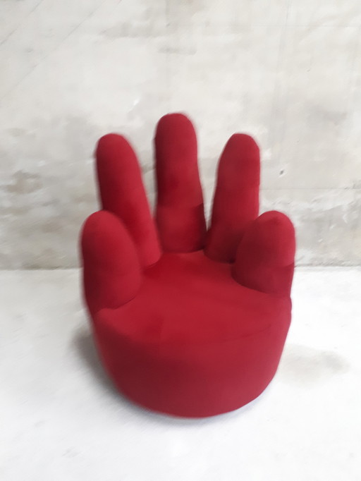 Chaise à main vintage rouge vin chaise pivotante