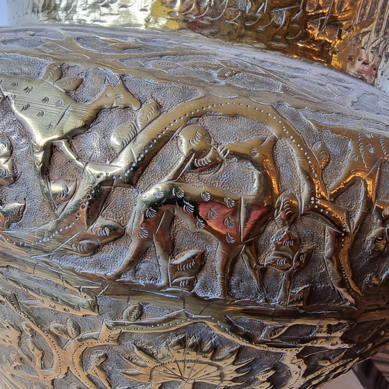 Image 1 of Hebrew Brass Vase Around 1900