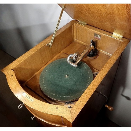 Image 1 of Vintage gramophone music cabinet "The voice of its master