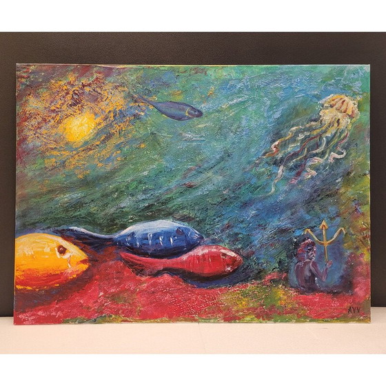 Image 1 of Dipinto d'epoca "Fondale marino" di Henar Sastre