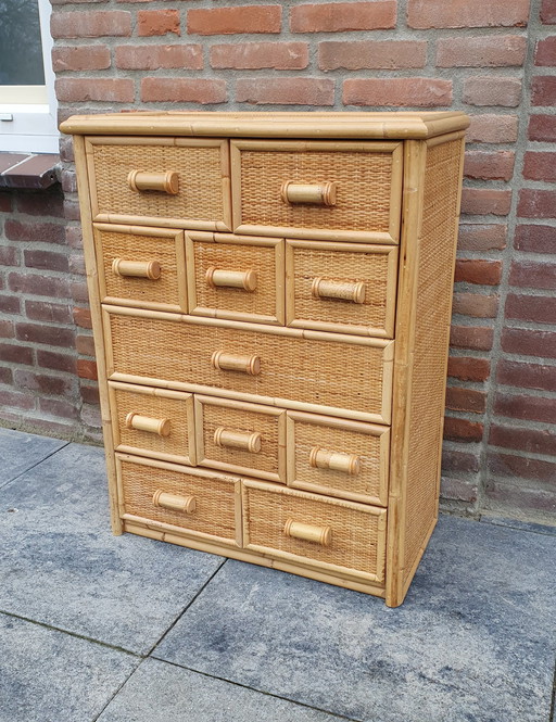 Bohemian French Cabinet 1970 Bamboo