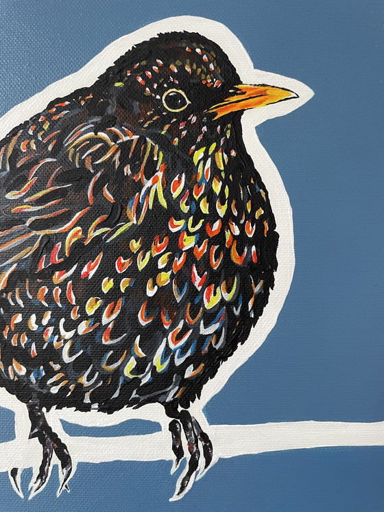Image 1 of Painting Of A Blackbird