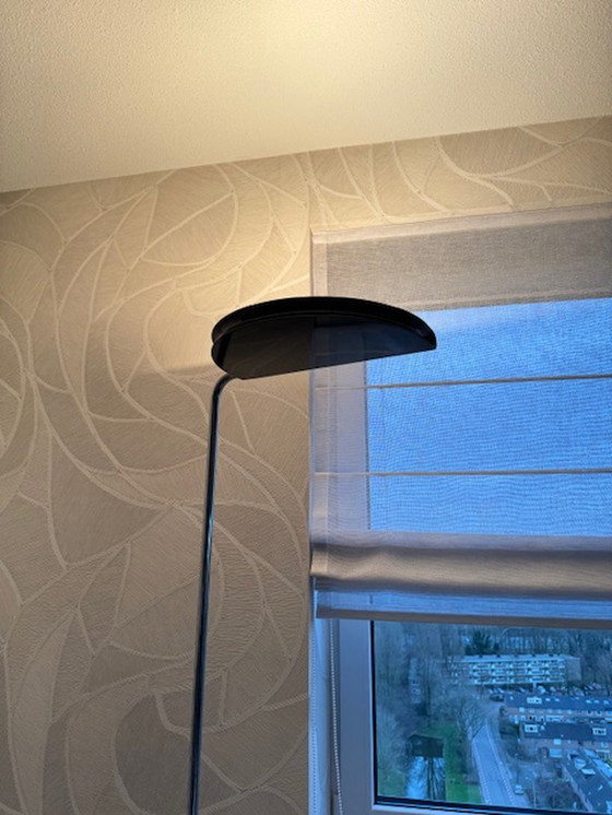 Image 1 of Mezzeluna halogen floor lamp on marble floor plate