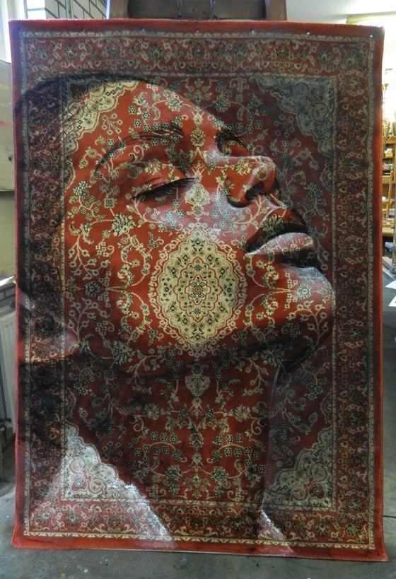 Image 1 of Jacqueline Klein Breteler- Portrait Painting On A Carpet.