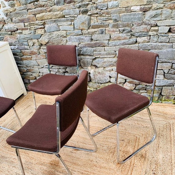 Image 1 of Pair of vintage chrome chairs