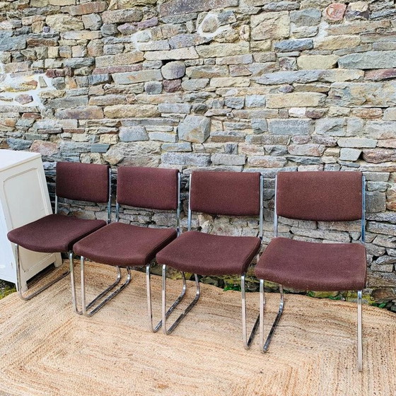 Image 1 of Pair of vintage chrome chairs