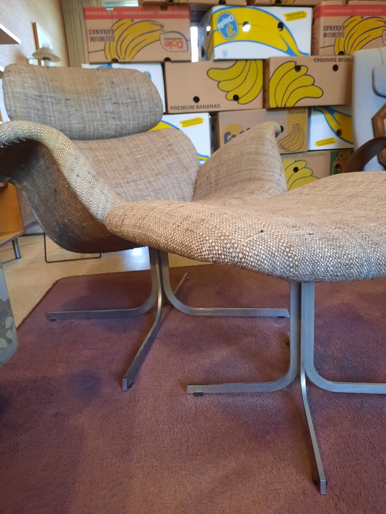 Image 1 of 2X Artifort Tulip Armchair And Hocker