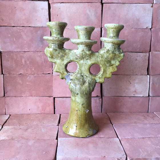 Image 1 of Tamegroute Pottery Candlestick