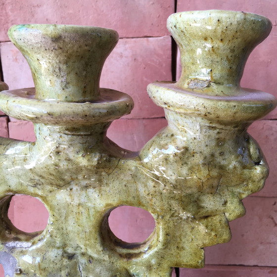 Image 1 of Tamegroute Pottery Candlestick