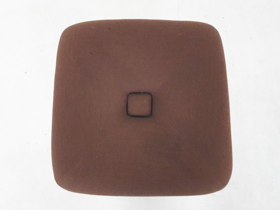 Image 1 of Brown Wool Stool By Clemens Claessen For Stokking Terwolde, The Netherlands 1960'S