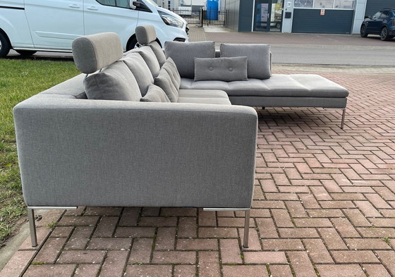 Image 1 of Divano angolare in tessuto grigio Montel