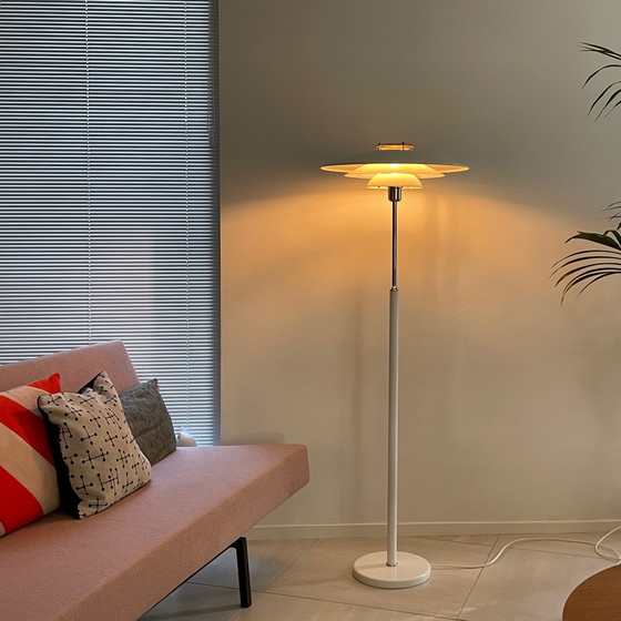 Image 1 of Belid Sweden Large Floor Lamp White Scale Lamp