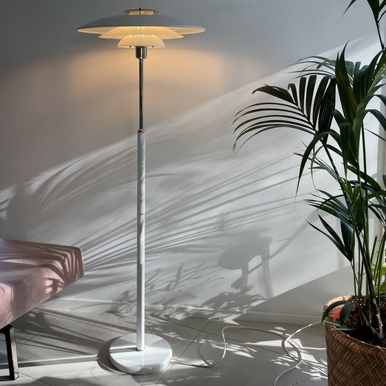 Image 1 of Belid Sweden Large Floor Lamp White Scale Lamp