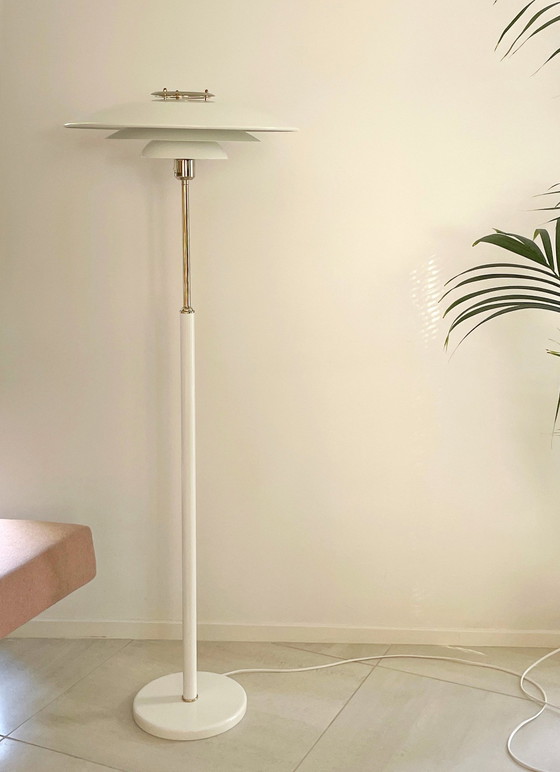 Image 1 of Belid Sweden Large Floor Lamp White Scale Lamp