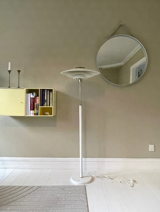 Image 1 of Belid Sweden Large Floor Lamp White Scale Lamp