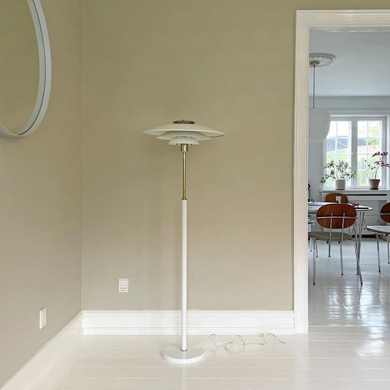 Image 1 of Belid Sweden Large Floor Lamp White Scale Lamp