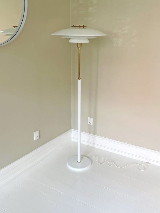 Image 1 of Belid Sweden Large Floor Lamp White Scale Lamp