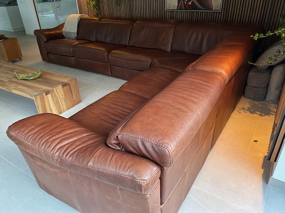 Image 1 of Natuzzi Editions B760 relaxation corner sofa leather