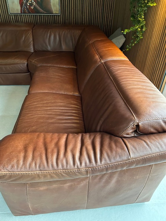 Image 1 of Natuzzi Editions B760 relaxation corner sofa leather