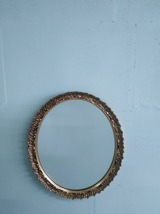 Image 1 of Vintage 60Ies 'Hollywood Regency Style' Oval Mirror (56 X 47 Cm)