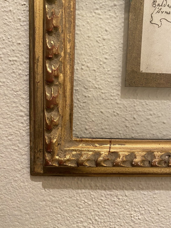 Image 1 of Antique Print In Gold Frame