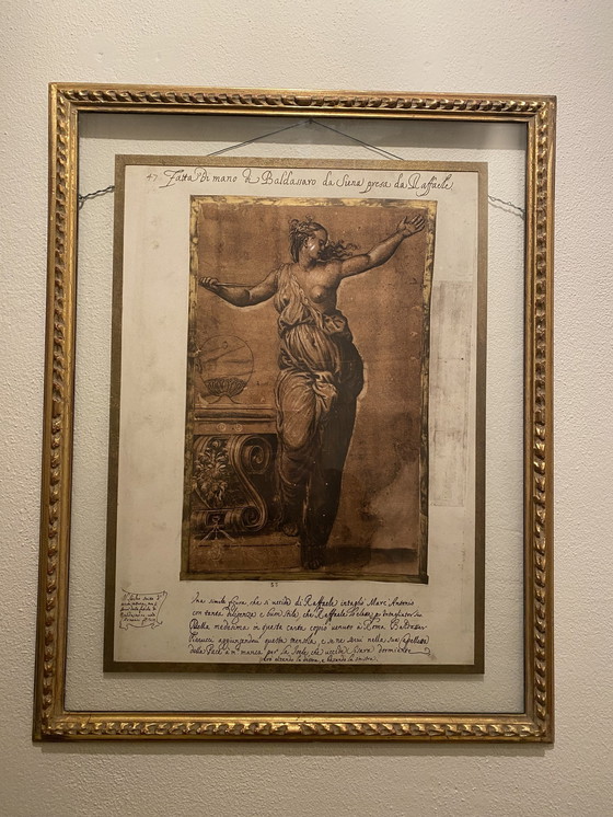 Image 1 of Antique Print In Gold Frame